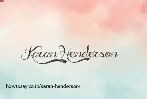 Karan Henderson