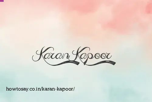 Karan Kapoor