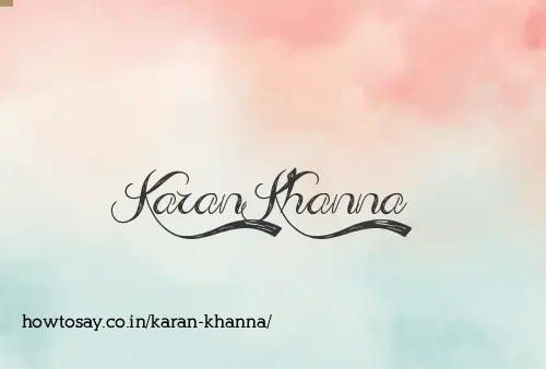 Karan Khanna