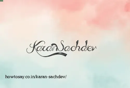 Karan Sachdev