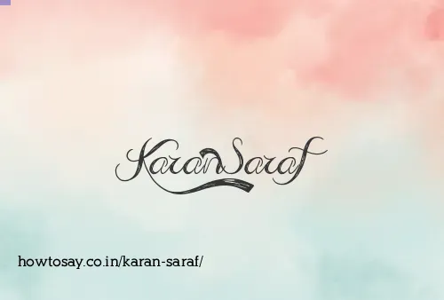 Karan Saraf