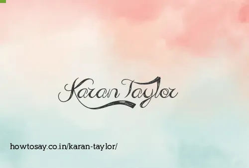 Karan Taylor