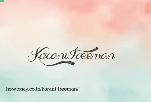 Karani Freeman