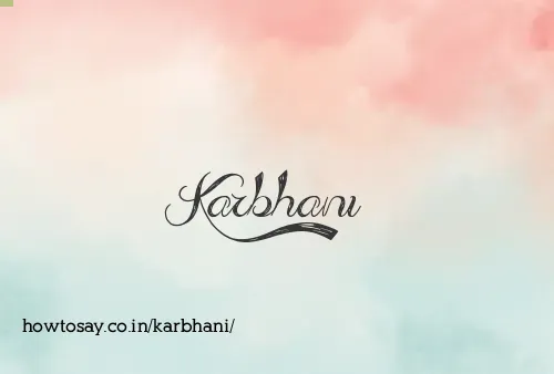 Karbhani