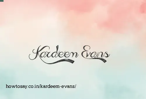 Kardeem Evans