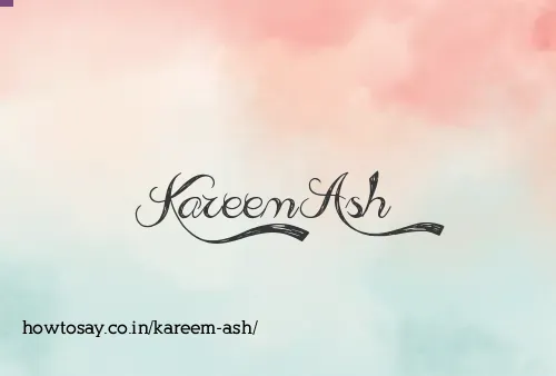 Kareem Ash