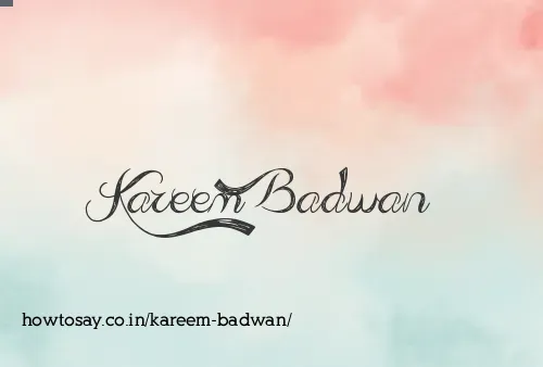 Kareem Badwan
