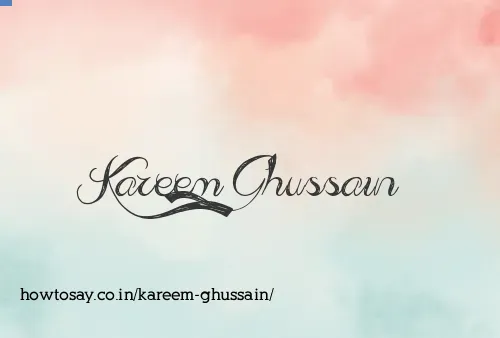 Kareem Ghussain