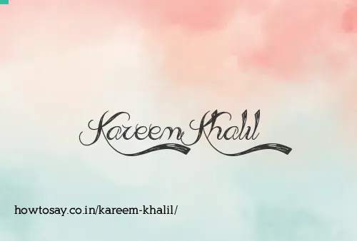 Kareem Khalil