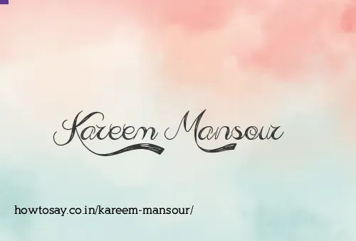 Kareem Mansour