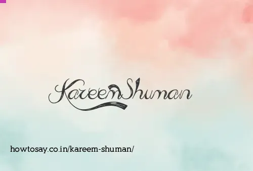 Kareem Shuman