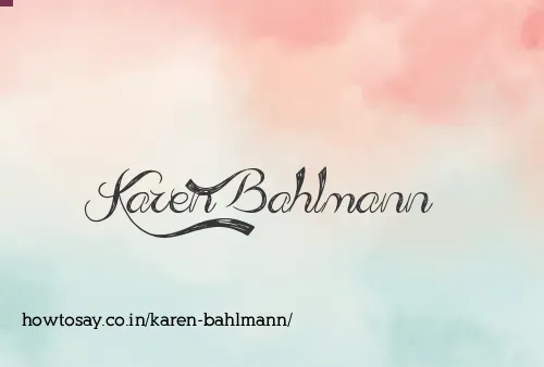 Karen Bahlmann
