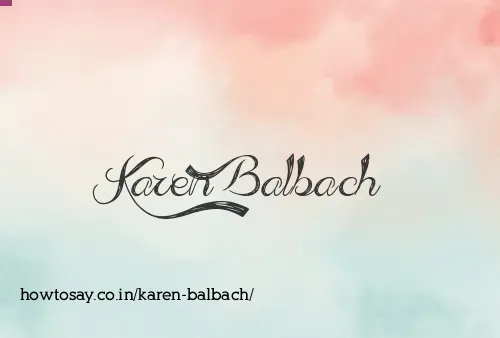 Karen Balbach