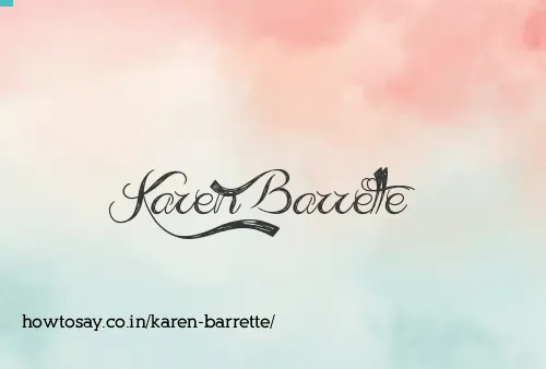 Karen Barrette