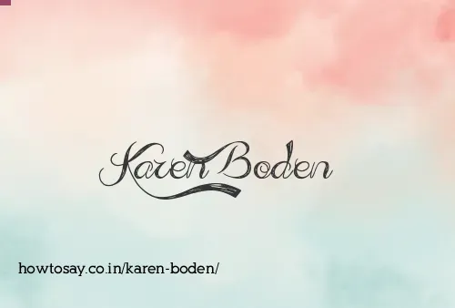 Karen Boden