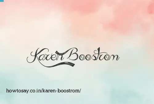 Karen Boostrom