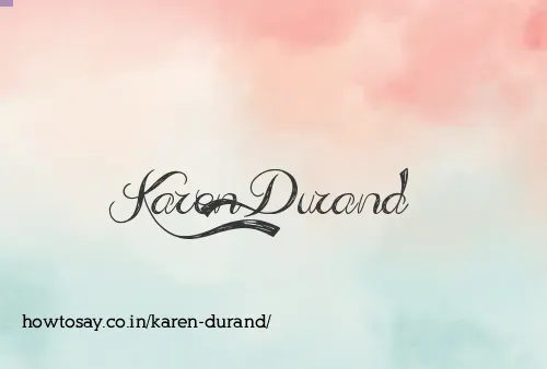 Karen Durand