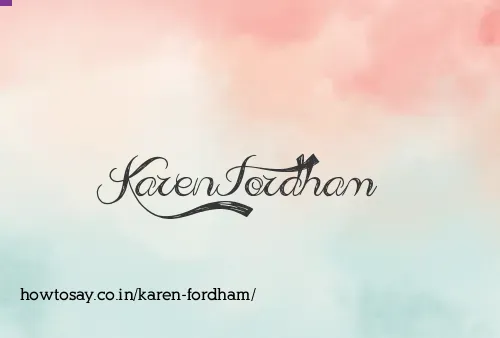 Karen Fordham