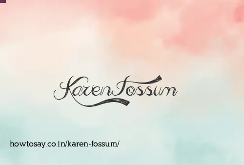 Karen Fossum