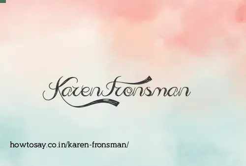 Karen Fronsman