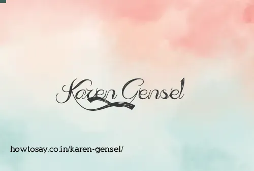 Karen Gensel