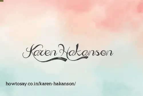 Karen Hakanson