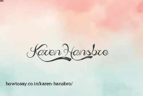 Karen Hansbro