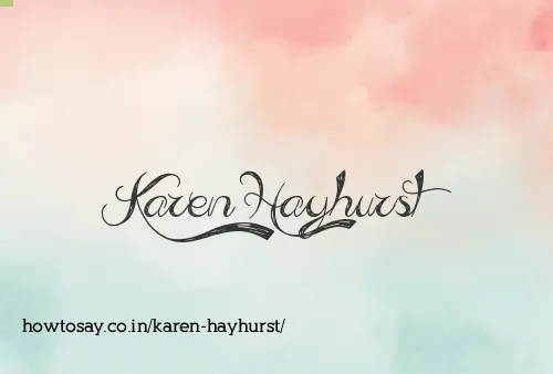 Karen Hayhurst