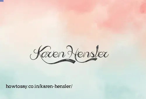 Karen Hensler
