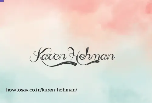 Karen Hohman