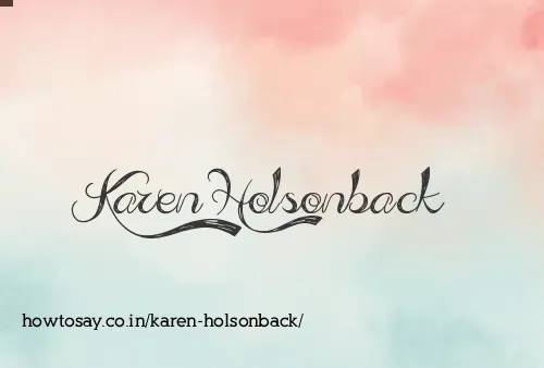 Karen Holsonback