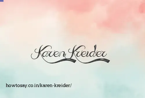 Karen Kreider