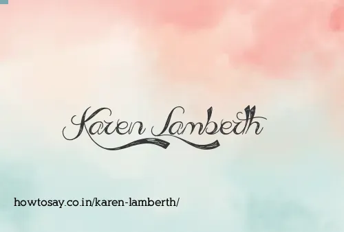 Karen Lamberth
