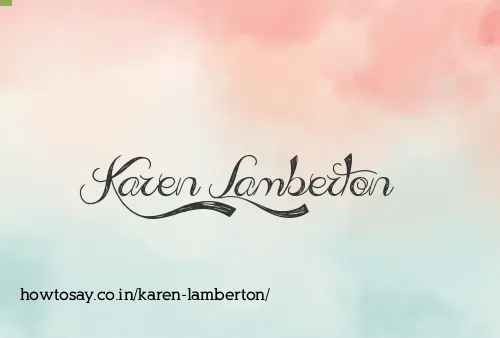 Karen Lamberton