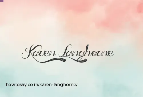 Karen Langhorne
