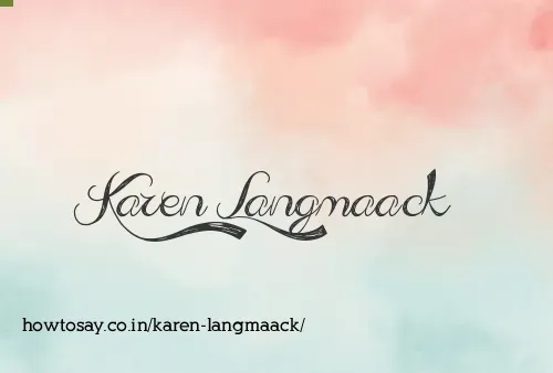 Karen Langmaack