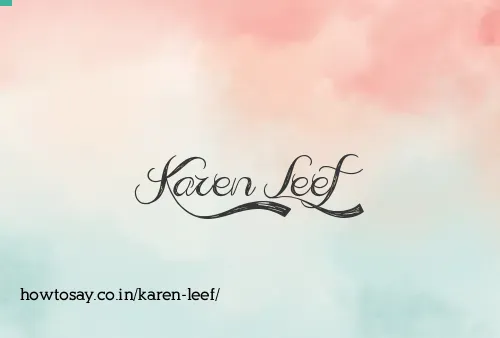 Karen Leef