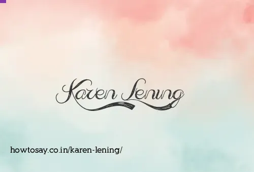 Karen Lening
