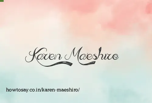 Karen Maeshiro