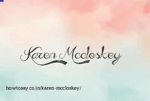 Karen Mccloskey