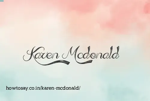 Karen Mcdonald
