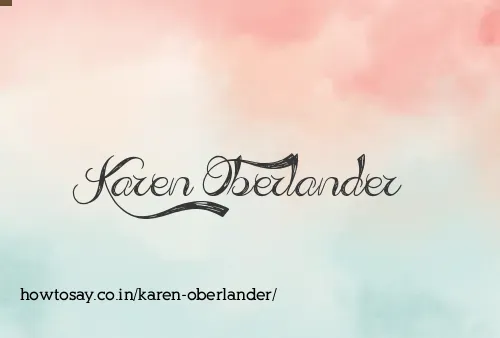 Karen Oberlander
