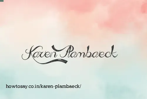 Karen Plambaeck