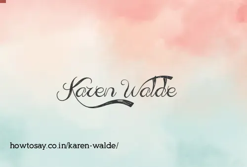 Karen Walde