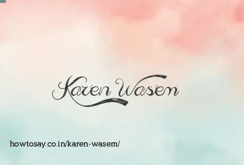 Karen Wasem