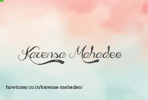 Karensa Mahadeo