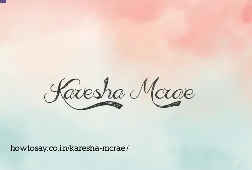 Karesha Mcrae