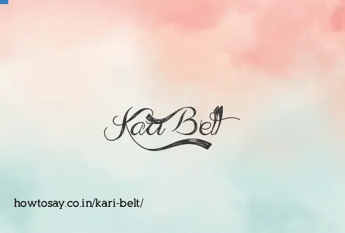 Kari Belt