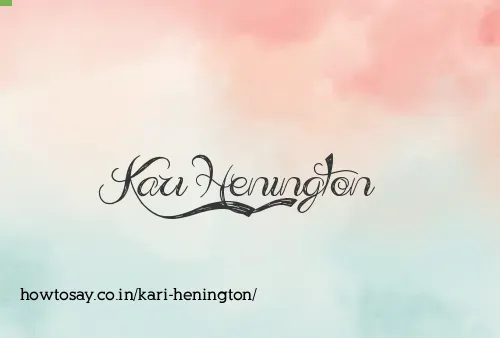 Kari Henington