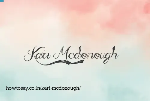 Kari Mcdonough